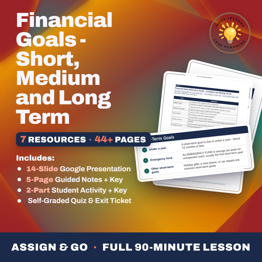 Financial Goals - Short, Medium and Long Term cover
