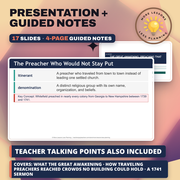 The Great Awakening: Preaching That Crossed the Colonies preview