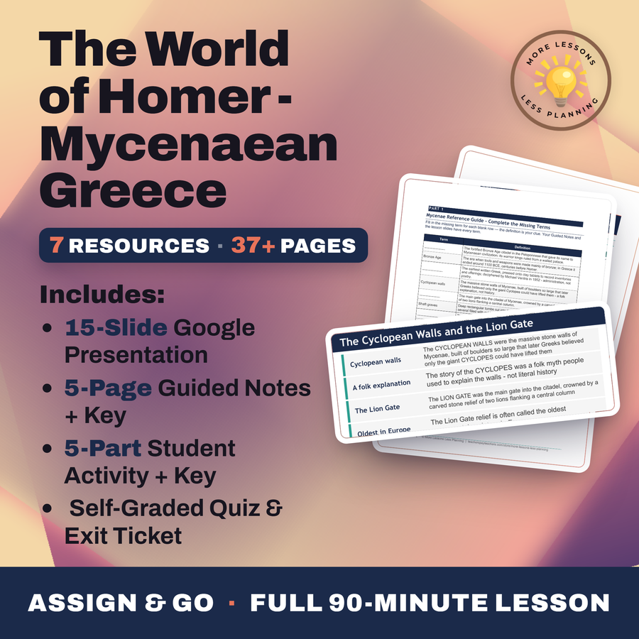 The World of Homer - Mycenaean Greece cover