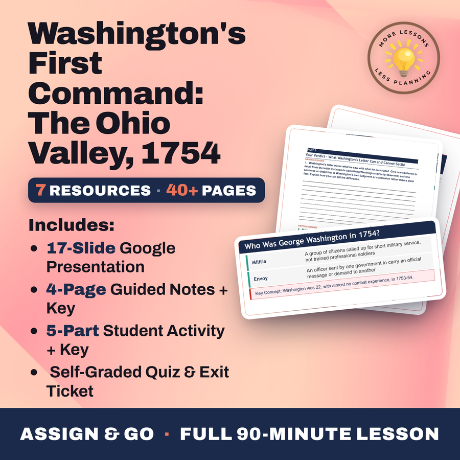 Washington's First Command: The Ohio Valley, 1754 cover